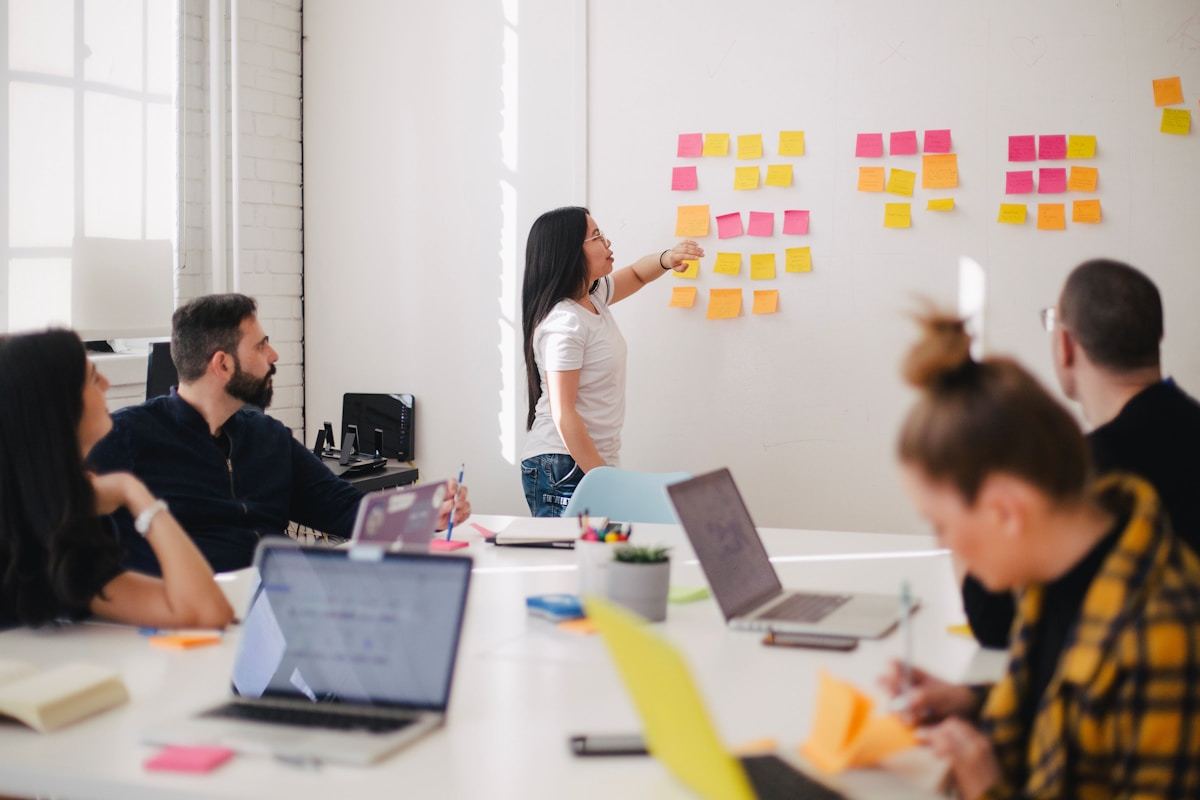 Creative review session at the Click Haven studio
