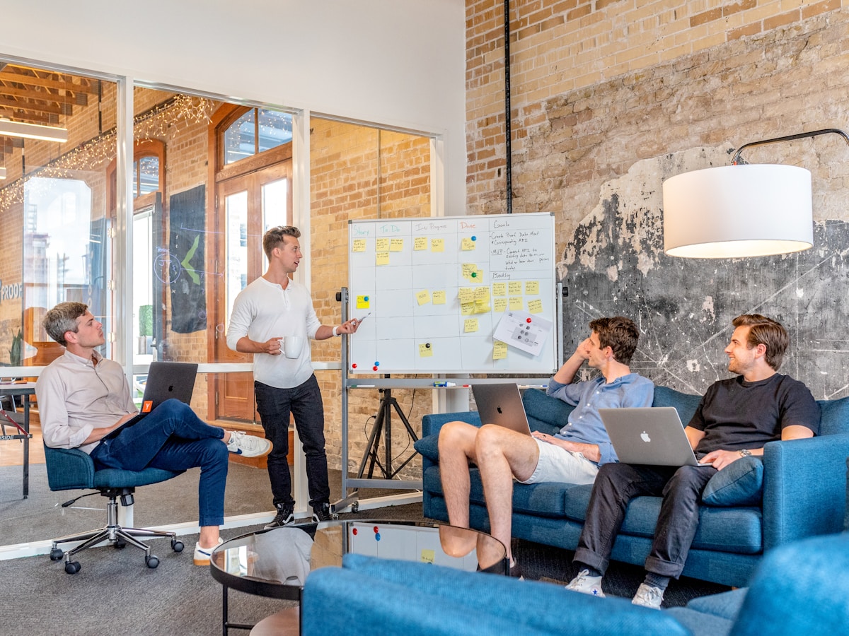 Campaign architecture board in the Click Haven studio